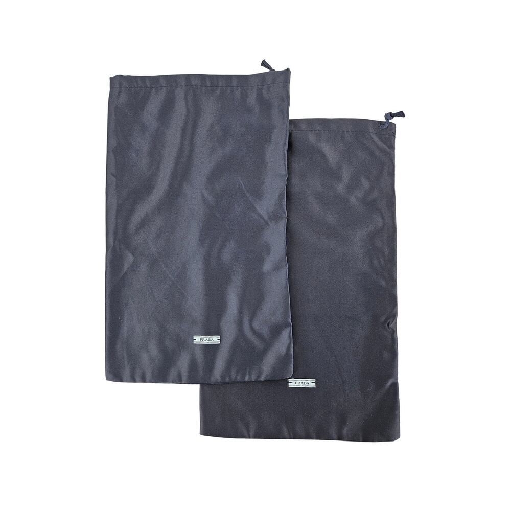 PRADA SHOE DUST BAGS – BLUE SATIN – SET OF TWO – MADE IN ITALY - AUTHENTIC